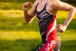 A women running in park